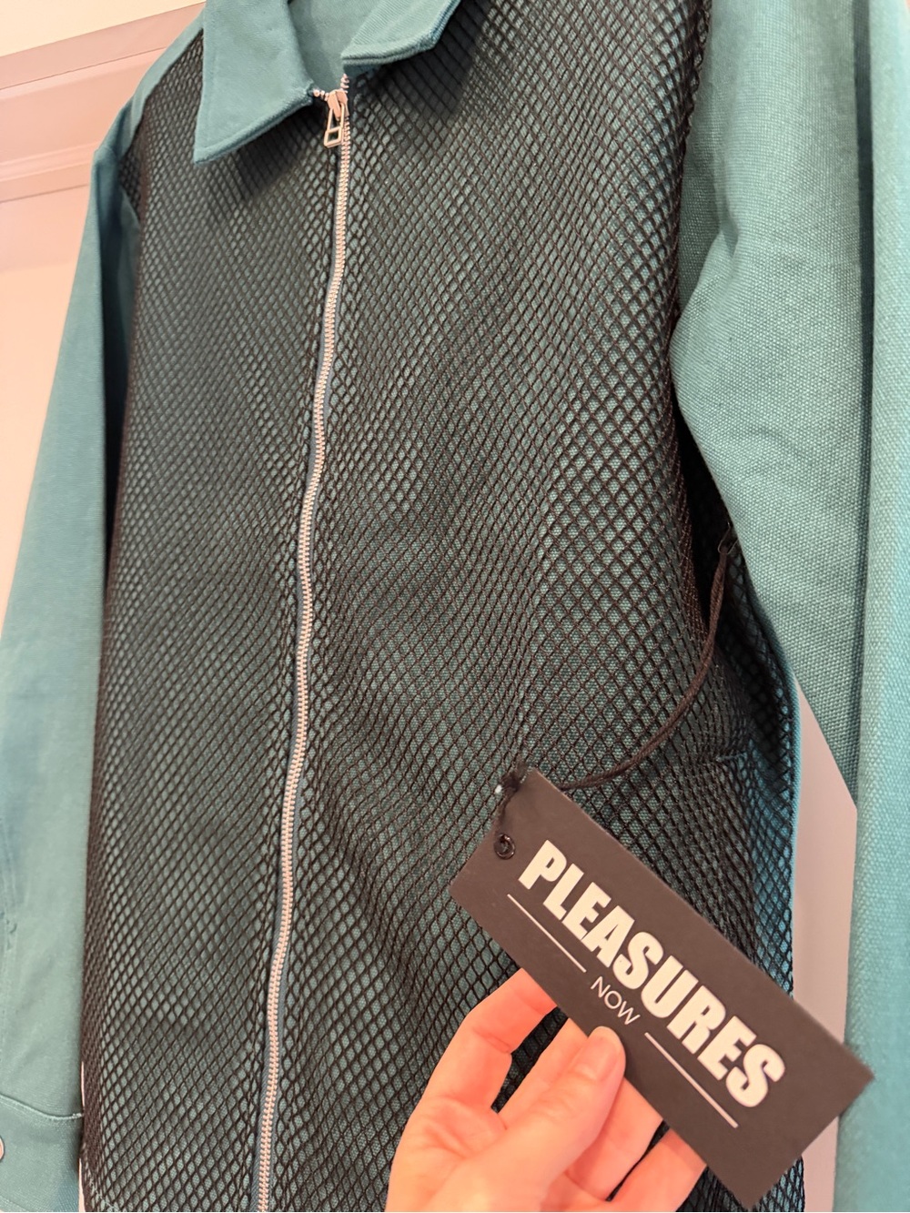 Pleasures Flirt Workwear Green Zip-Front Jacket - Picture 8 of 10